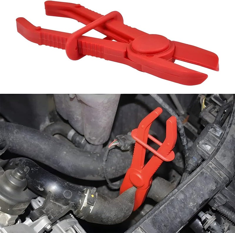 zipelo Hose Clamp Pliers, 6 Pack 3 Size Line Pinch Clamps Set, Plastic Hose Pinching Off Pliers for Automotive Radiator, Brake, Gas, Coolant Hoses and Fuel Lines (Red) - Image 5